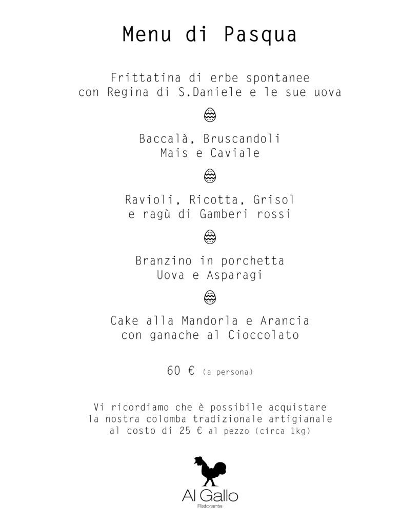 Menu d Pasqua Al Gallo